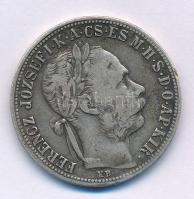 1890KB 1Ft Ag "Ferenc József, Fiume-címer" T:F ph., patina Adamo M15