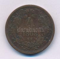 1868KB 4kr Cu T:F patina, ph. Adamo M7.1