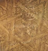 Judaika réz tálca, jelzett egyiptomi, + egy nagyobb réz tálca d: 16 cm, 27 cm