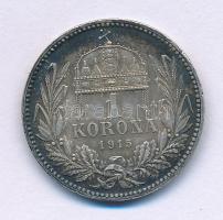 1915KB 1K Ag "Ferenc József" T:AU, patina Adamo K5.1