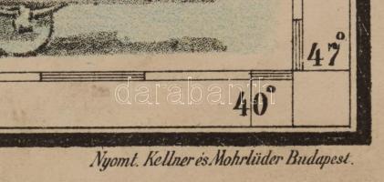 Szabolcs vármegye nagy méretű (36 x 54 cm. ) kőnyomatú térképe (Nyíregyháza - Debrecen - Kisvárda). ...