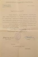 1940 Emericana meghívók József főherceg aláírásával a rend nagypriorjának választó oklevélen, valami...