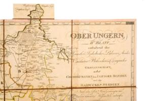 1803 - Magyarország és Erdély Ritka rézmetszetű határszínezett térképe ( Szabolcs, Heves, Bihar, Ara...