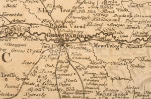 1803 - Magyarország és Erdély Ritka rézmetszetű határszínezett térképe ( Szabolcs, Heves, Bihar, Ara...