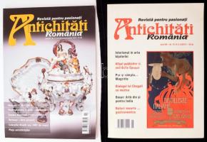 Antikvitások Románia, 2 darab műtárgy témájú kiadvány, román nyelven, 2010-2017