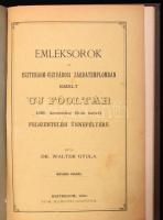 Egyházi beszéd kolligátum:  Bőle Kornél: Ünnepi Sz. Beszéd Szent Adalbert napjára; Csernoch János: Szent Pál Athénben 1902.,  XIII. Leó Pápa ő szentségének körlevele az egyház egységéről, 1896; Simor János.. elnöki megnyitó beszéde A Szent István Társulatnak XXXV. Naggyűlésén. 1888.; Emléksorok az Esztergom Vizivárosi zárdatemplomban emelt új főoltár felszentelési ünnepségére. 1890.; Egházi beszéd Székhelyi Majláth Béla és Reventlani Báró Kaas Erzsike esküvőjénél; Walter Gyula, Az ifjúsághoz 1907. Egészvászon kötésben