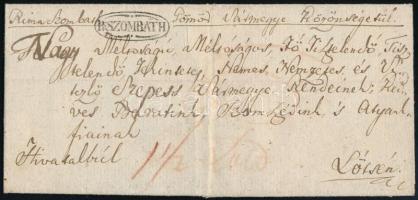 1879 Hivatalos levél / Official cover "R:SZOMBATH" - Lőcse