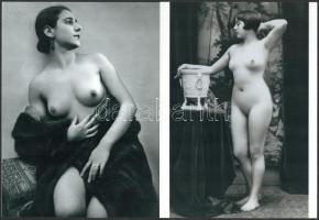 cca 1929 Demeter Károly (1892-1983) budapesti fényképész és fotóművész aktfotó gyűjteményéből 3 db modern nagyítás, jelzés nélkül, 21x15 cm