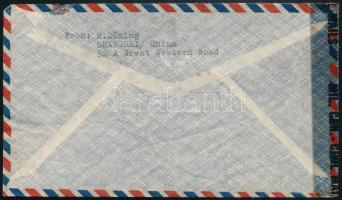 1946 Légi cenzúrázott levél Németországba / Airmail censored cover to Germany