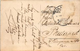 1923 Braila, Strada Arhangheli / street, tram, shops (EB)