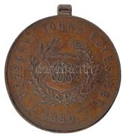 1900-1910 k. "Pozsonyi Torna Egyesület 1880 / Épség Erő Egyetértés" kétoldalas bronz díjér...