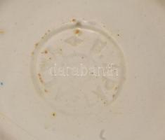 3 darab antik fajansz tál, Telkibánya, Apátfalva, sérüléssel, d:14-23 cm