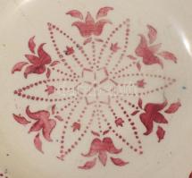 3 darab antik fajansz tál, Telkibánya, Apátfalva, sérüléssel, d:14-23 cm