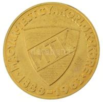 Iván István (1905-1968) 1963. "75 éves / MTK Magyar Testgyakorlók Köre 1888-1963" kétoldalas, aranyozott bronz emlékérem (70mm) T:XF, pici ph.