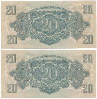 1944. 20P "A Vöröshadsereg Parancsnoksága" (2x) sorszámkövetők "CB 760265 - CB 760266...