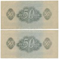 1944. 50P "A Vöröshadsereg Parancsnoksága" (2x) sorszámkövetők "BM 527228 - BM 527229...