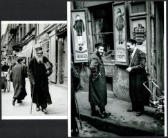 1932 Varsói zsidónegyed, 2 db modern nagyítás, jelzés nélkül, 21x15 cm és 15x10 cm