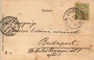 1905 Belovár, Bjelovar; Setaliste Marije Valerije, Kr. kot. sud. J. Fleischmann / utca / street + &q...