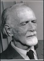 cca 1963 Kodály Zoltán (1882-1967) zeneszerző, zenetudós portréja, 1 db modern nagyítás, jelzés nélkül, 21x15 cm