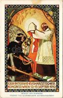 Rudolf von Habsburg verehrt das allerheiligste Altarssakrament. XXIII Internat. Eucharistischer Kong...