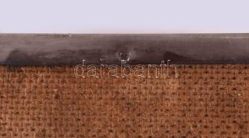 Ezüst (Ag) cigarettás doboz, pótolt belső résszel, jelzett, 11x15 cm, bruttó 425g