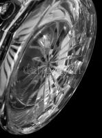 10 személyes ólomkristály boros készlet, kancsó 10 darab pohárral, köszörült mintával, hibátlan, m: ...