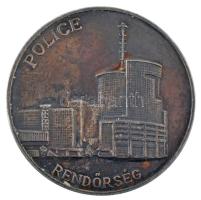 2000. "Rendőrség" kétoldalas ezüstözött fém naptárérem (42,5mm) T:XF, patina Adamo BP50