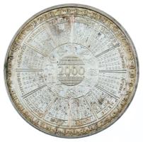 2000. "Rendőrség" kétoldalas ezüstözött fém naptárérem (42,5mm) T:XF, patina
Adamo BP50