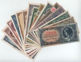 Vegyes, 15db-os Pengő bankjegytétel, mind különféle 500P-10.000BP között T:F,VG