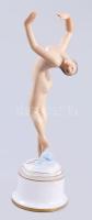 Herendi akt, kézzel festett, jelzett (Lux Elek), kis mázhibával, jelzett (masszába nyomott és rajzolt jelzéssel), 18,5 cm /// Herend Nude, hand-painted, signed (Lux Elek), with minor glaze imperfection, marked (both impressed and painted), height: 18.5 cm.