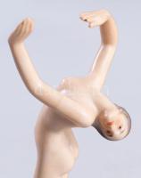 Herendi akt, kézzel festett, jelzett (Lux Elek), kis mázhibával, jelzett (masszába nyomott és rajzol...