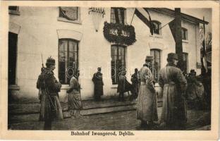 1916 Deblin, Ivangorod; Bahnhof. K. Schmelzer / railway station + "K.u.k. Bahnhofkommando Iwangorod" " Hadtáp-postahivatal 125" (EK)