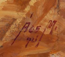 Ács M jelzéssel, XX. sz. első fele: Fiatal hölgy portréja. Olaj, vászon, kartonon. 49x39 cm