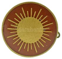 1930 k. "Cserkészet próbajelvény (25 próba után) barna zománccal" zománcozott bronz jelvény (23mm) T:XF zománchiba