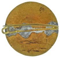 1930 k. "Cserkészet próbajelvény (25 próba után) barna zománccal" zománcozott bronz jelvén...