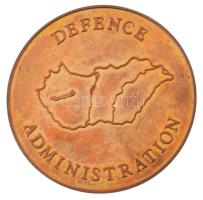 DN "Defence Administration - Minister of local government and regional development of the republic of Hungary" (Védelmi igazgatás ? Magyarország helyi önkormányzati és regionális fejlesztési minisztere) kétoldalas bronz emlékérem (49mm) T:XF