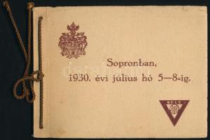 1930 A Soproni Evangélikus Leányegyesület (SELE) emlékalbuma a Magyar Keresztyén Leányegyesületek Nemzeti Szövetségének 1930. évi, Sopronban megtartott XXVI. közgyűléséről és konferenciájáról. Sopron, Röttig-Romwalter Nyomda R.T., 1 sztl. lev.+ 6 (fekete-fehér fotók) t. Kiadói zsinórfűzéses papírkötés.