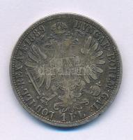 Ausztria 1889. 1Fl Ag "Ferenc József" T:VF patina, ph. Austria 1889. 1 Florin Ag "Franz Joseph" C:VF patina edge error Krause KM#2222
