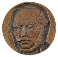 DN "Kossuth Lajos" egyoldalas, öntött bronz emlékérem (65mm) T:AU, patina