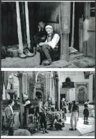 1934 Szarajevói cipész és Mostar rituális lábmosóhelye, 2 db modern nagyítás, jelzés nélkül, 15x21 cm