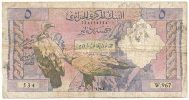 Algéria 1964. 5D "W.967 534" T:VG Algeria 1964. 5 Dinars "W.967 534" C:VG Krause P#122