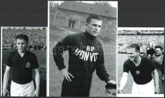 Puskás Ferenc (1927-2006) világhírű labdarúgóról - eltérő időben - készült felvételek, 6 db modern nagyítás, jelzés nélkül, 21x15 cm, 15x21 cm és 15x10 cm