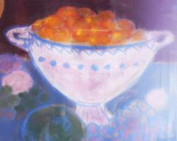 Böhm Lipót, Poldi (1916-1995): Interieur. Pasztell, papír, jelezve jobbra középen. Hátoldalán Képcsa...