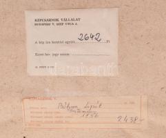 Böhm Lipót, Poldi (1916-1995): Interieur. Pasztell, papír, jelezve jobbra középen. Hátoldalán Képcsa...