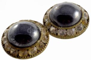 Antik fülbevaló pár és 2 darab bross