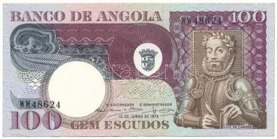 Angola 1973. 100E T:AU foltos Angola 1973. 100 Escudos C:AU spotted Krause P#106v