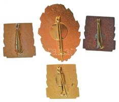 DN(~1980) "Hűséggel a nép egészségéért" 4xklf rátétes, műgyantás orvosi törzsgárda jelvény...