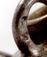 Ezüst mandzsetta pár, kék kő berakással, jelzett, bruttó 3,6g