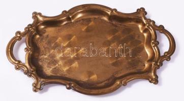 Réz tálca, 26x14 cm