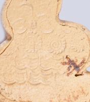 Tóvölgyi Katalin (1948-) Váza. ölelkező alakokkal. Kézzel festett kerámia, jelzett, hibátlan 36 cm /...